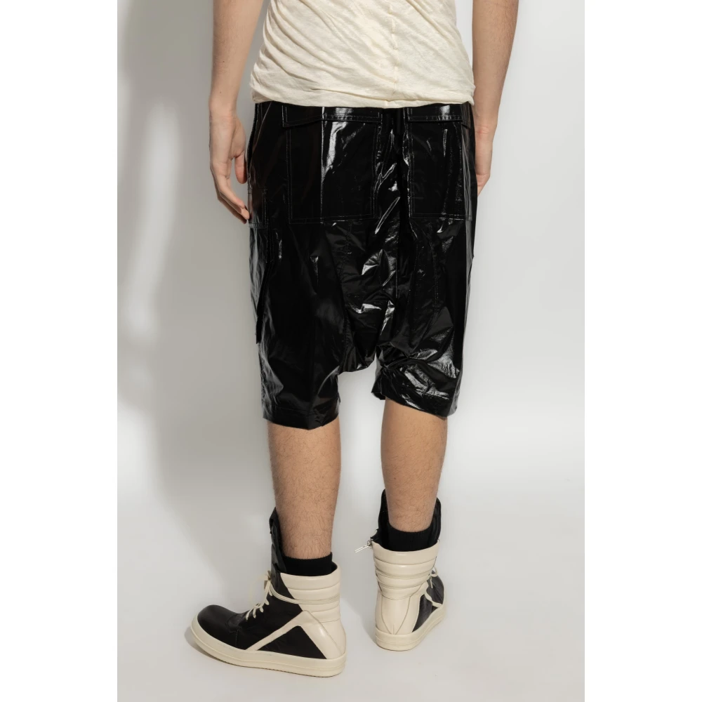 Rick Owens Bermuda Shorts Cargo Pods Black Heren