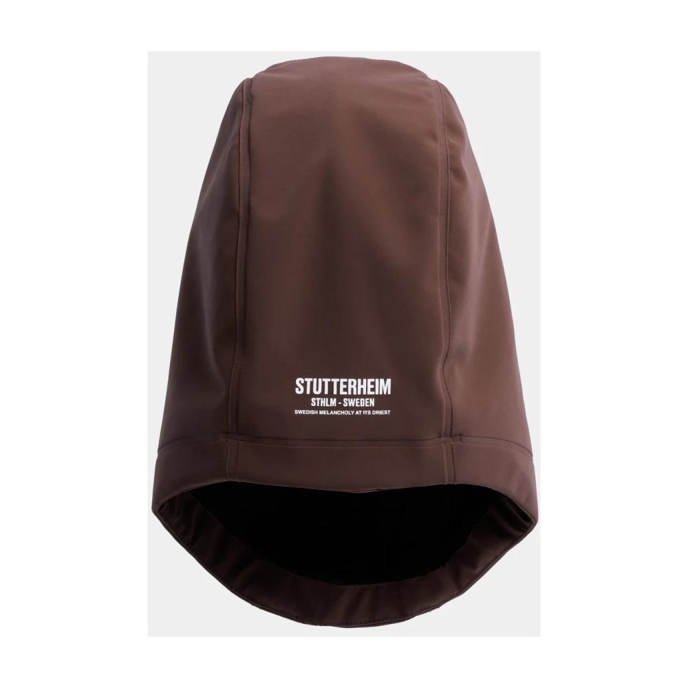 Stutterheim Waterdichte Ski Masker met Nep Bont Brown Unisex
