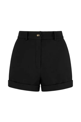 Shorts i lätt crêpe