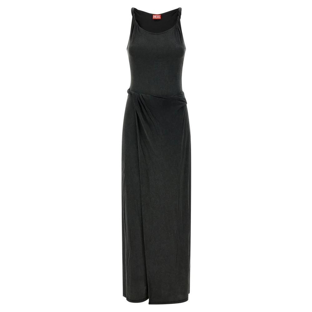 Diesel Women's Black Midi Dresses, S, Long D-Estiga-S1 Dress