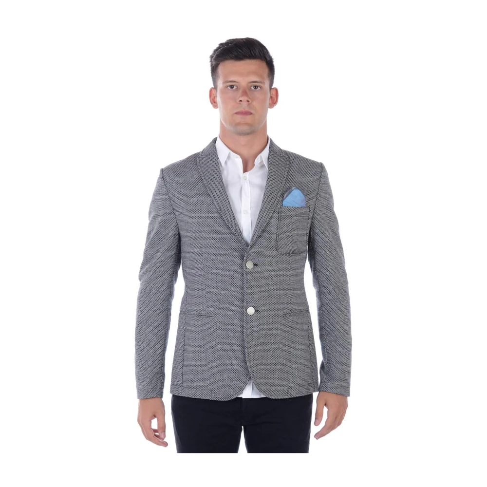 Daniele Alessandrini Gray G2770s20533707nerobianco - Male - Blazers - L - Jackets