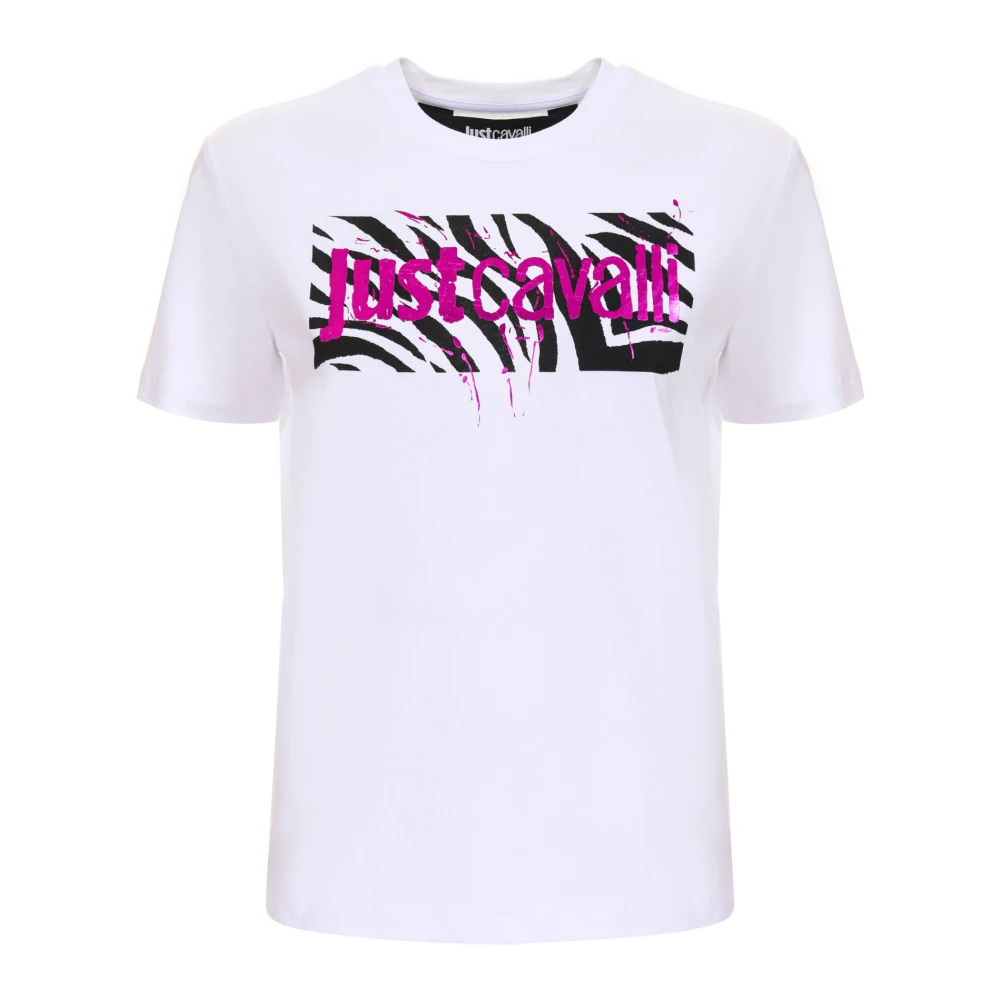 Just Cavalli Stijlvolle T-shirts en Polos White Dames