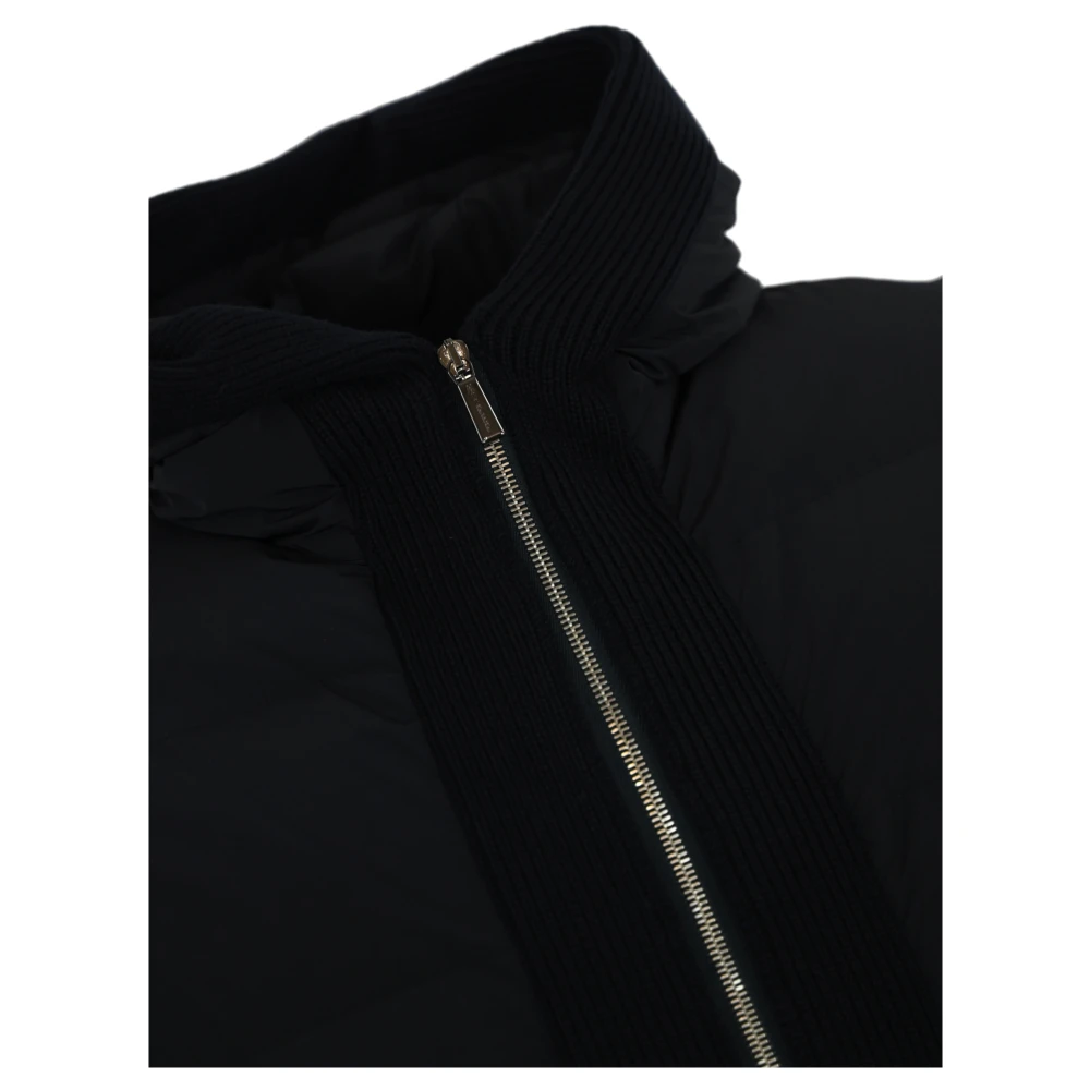 Moorer Blauwe Technische Wollen Jas Blue Heren