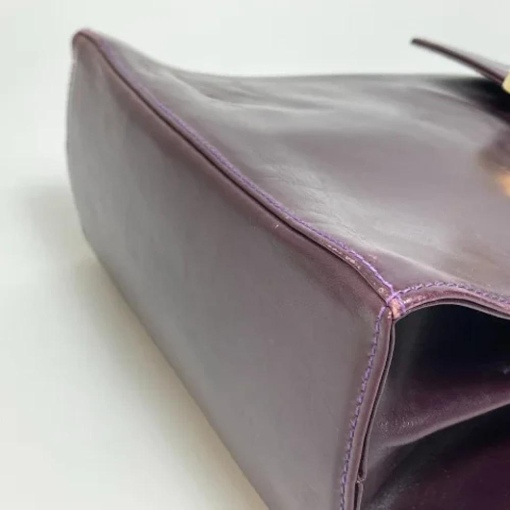 Salvatore Ferragamo Pre-owned Leather handbags Purple Dames