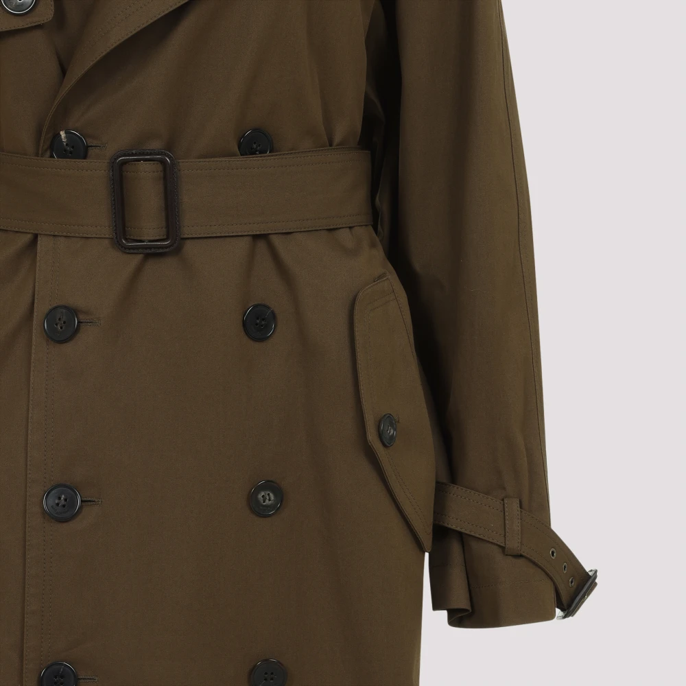 Saint Laurent Klassieke Trenchcoat voor tijdloze stijl Brown Dames