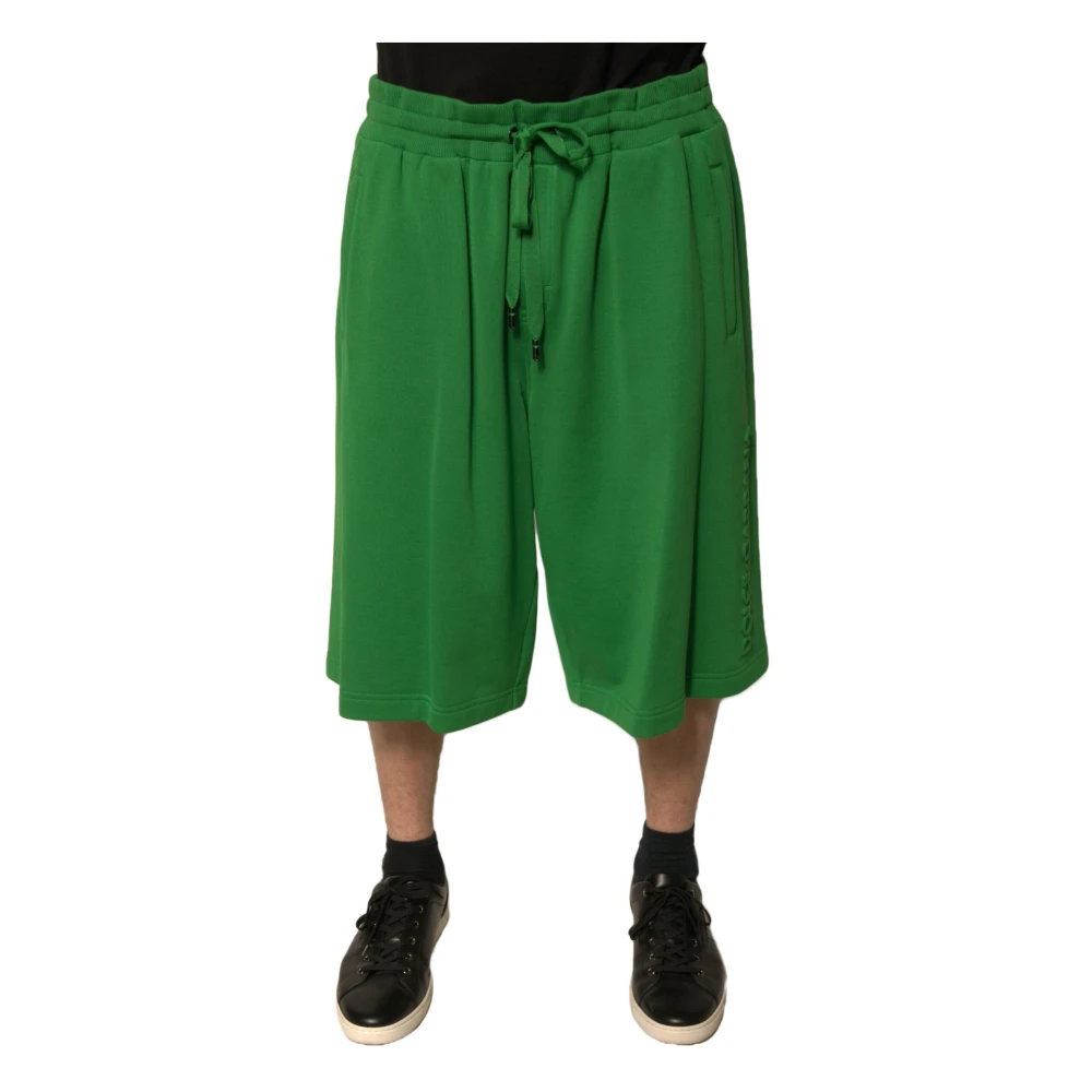 Dolce & Gabbana Men's Green Cotton Blend Bermuda Shorts - Bermudas - 5XL - Shorts