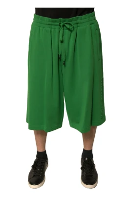 Grön Bomullsblandad Bermuda Shorts