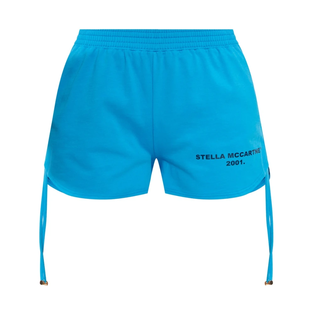 Stella Mccartney Women's Blue Shorts With Logo