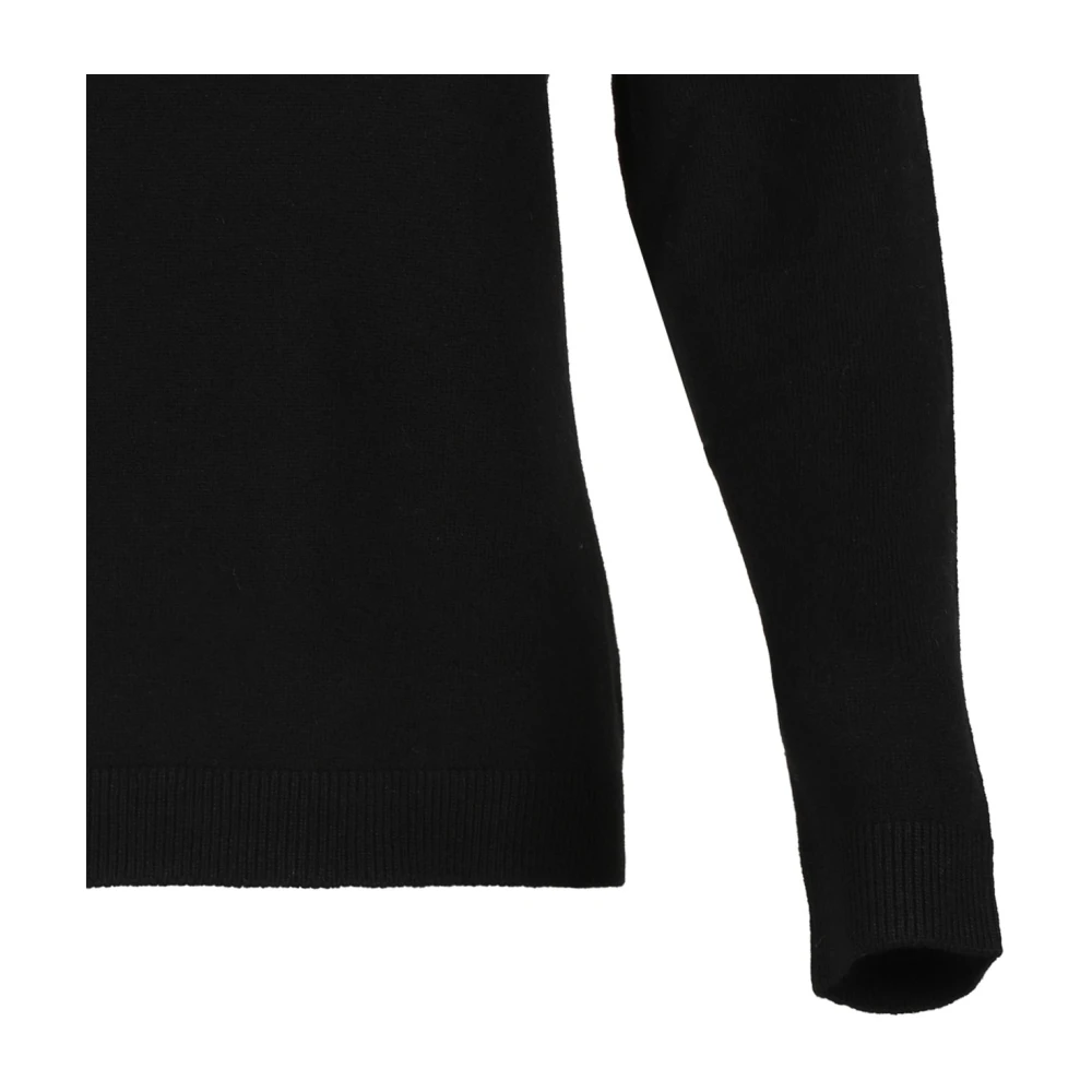 Gran Sasso Zwarte Crew Neck Wollen Trui Black Dames