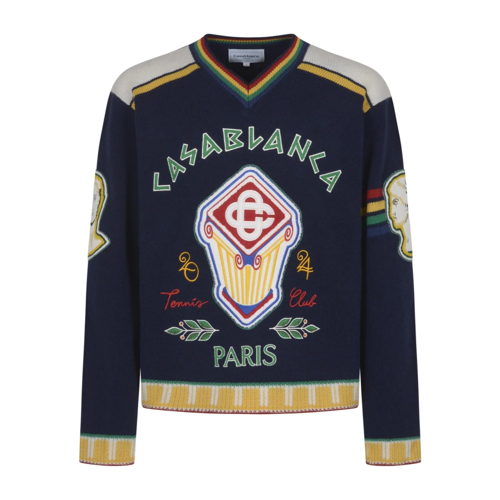 Casablanca Blauwe Broederschap Jumper Sweater Multicolor Heren