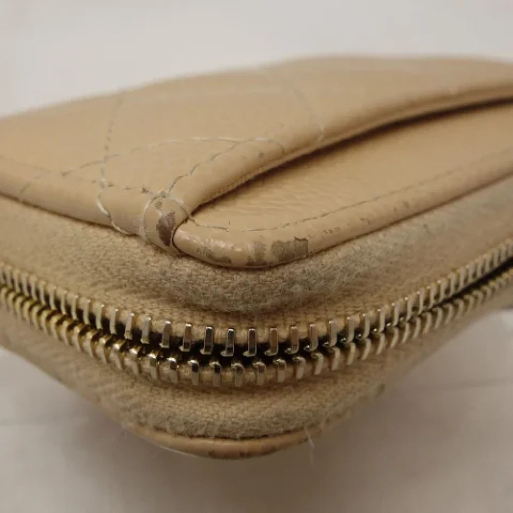 Chanel Vintage Pre-owned Leather wallets Beige Dames