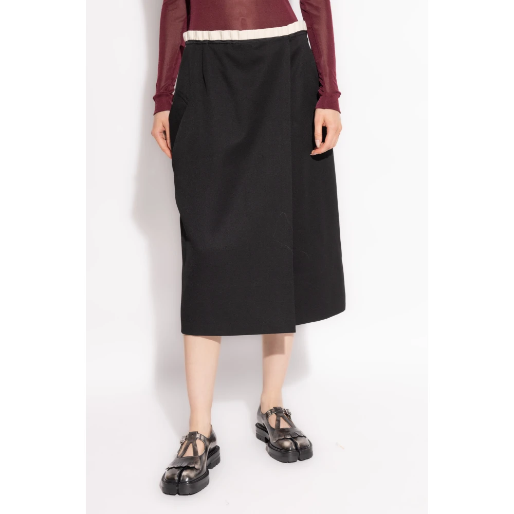 Maison Margiela Wollen Rok Black Dames