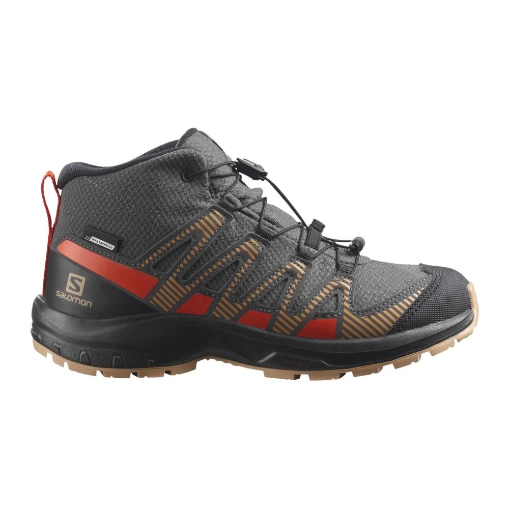 Salomon XA Pro V8 Mid JR Vattentät Vandringssko Gray, Pojke