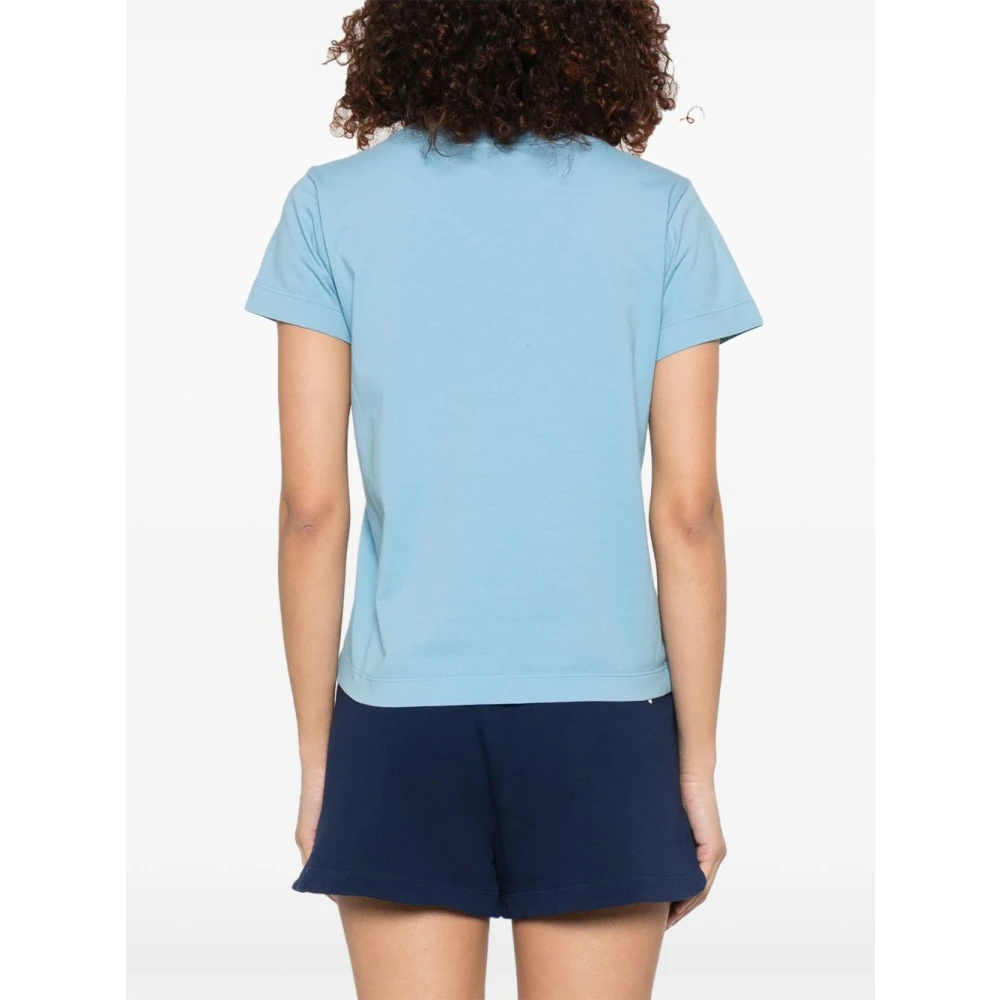 pinko Lichtblauwe Crew Neck T-shirts Blue Dames