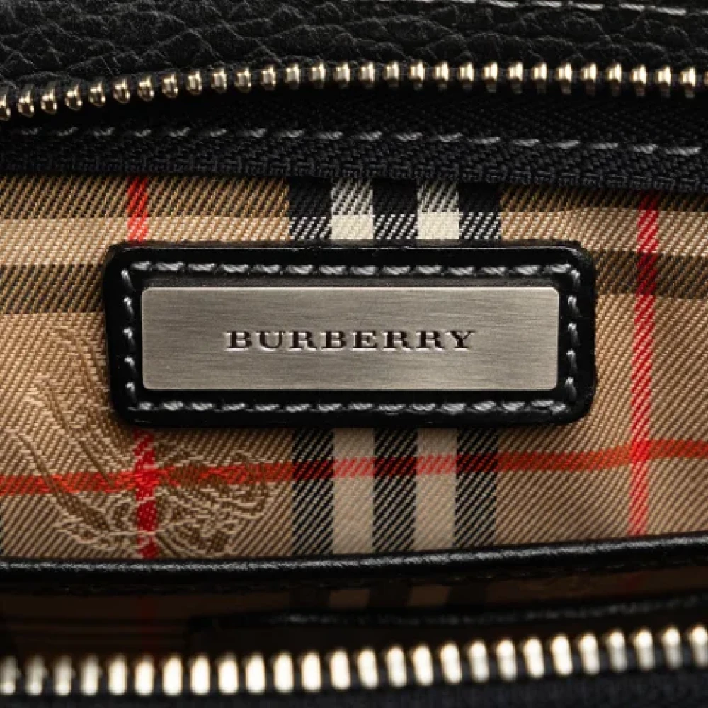 Burberry Vintage Pre-owned Leather clutches Black Dames