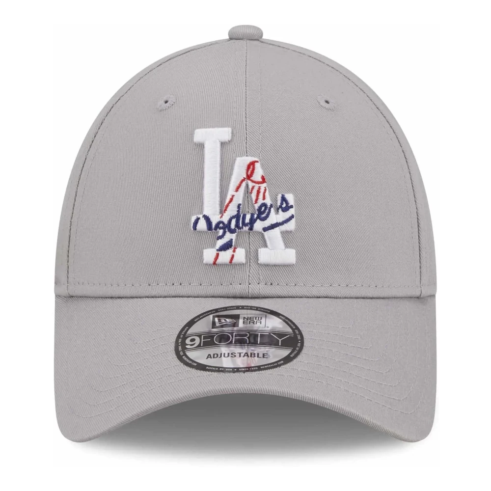 new era Dodgers Team Logo Infill 9Forty Cap Gray Heren