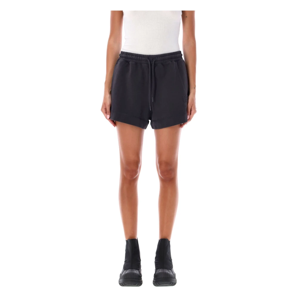 Ganni Lichte Isoli Elastische Shorts Phantom Aw24 Black Dames