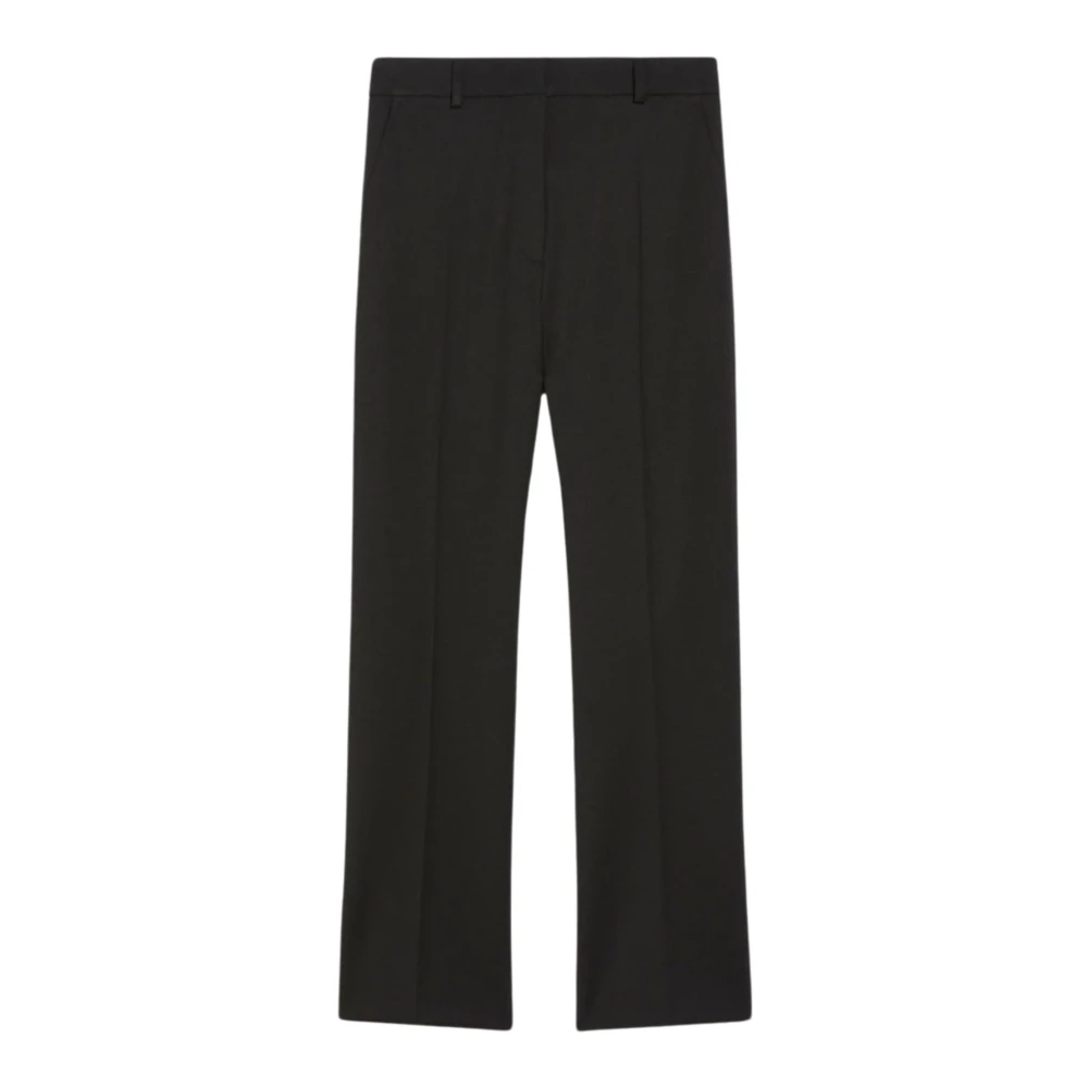 Max Mara Weekend Zwarte wollen rechte broek Black Dames