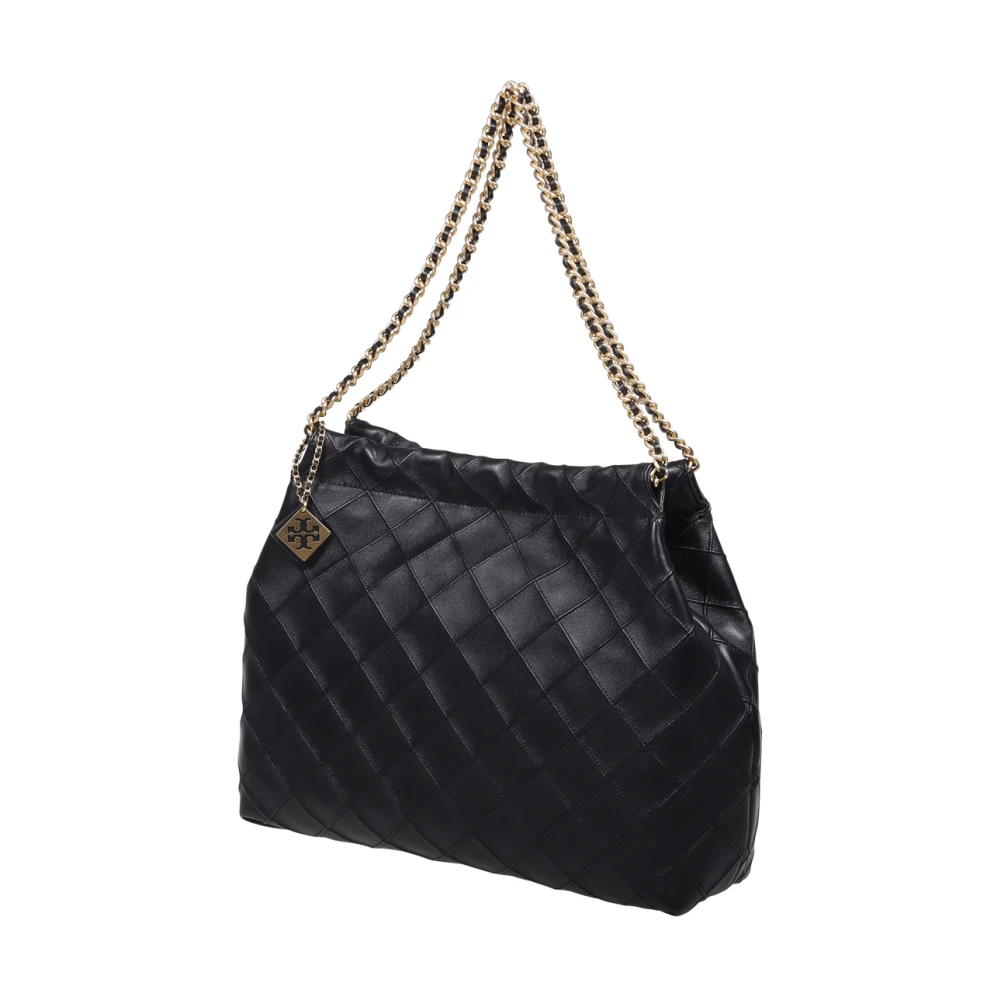 TORY BURCH Zachte Trekkoord Hobo Tas in Zwart Black Dames