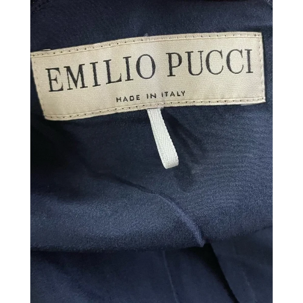 Emilio Pucci Pre-owned Polyester dresses Blue Dames