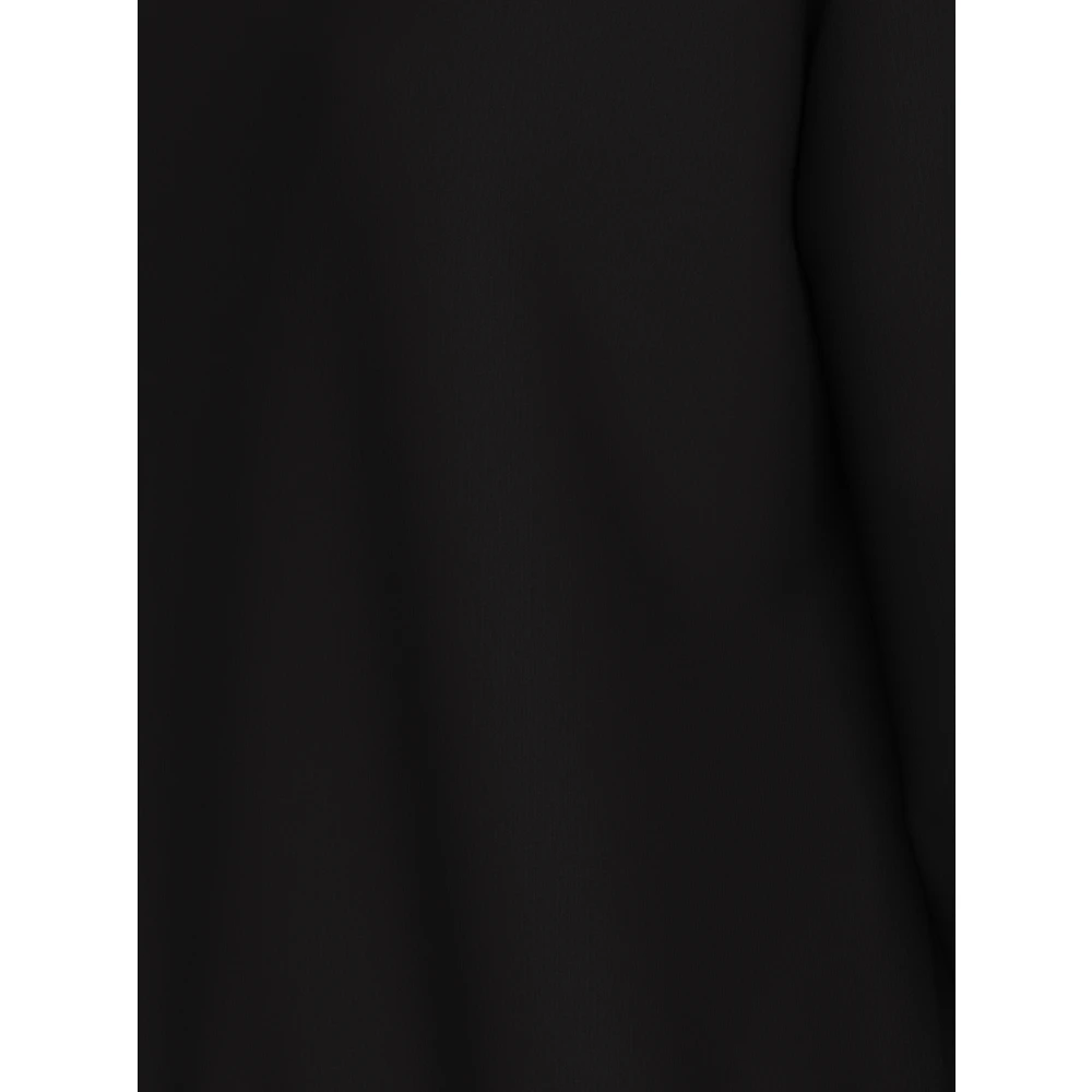 Calvin Klein Zwarte Sweater Regeneratief Katoen Geborduurd Logo Black Dames