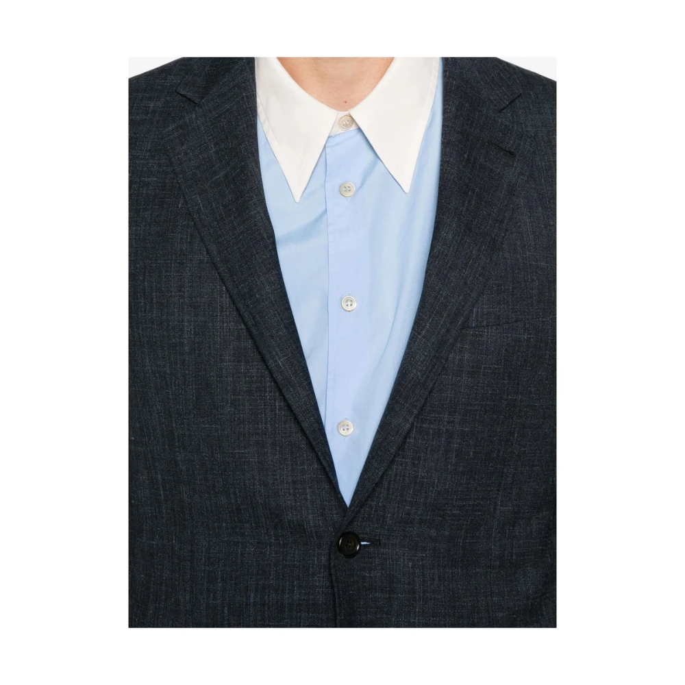 Canali Blauw-Grijs Formeel Pak Jas Blue Heren