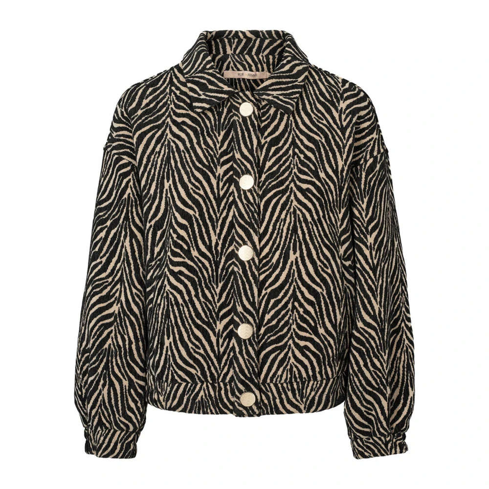 RUE de Femme Zebra Patroon Bomberjack Buitenkleding Black Dames