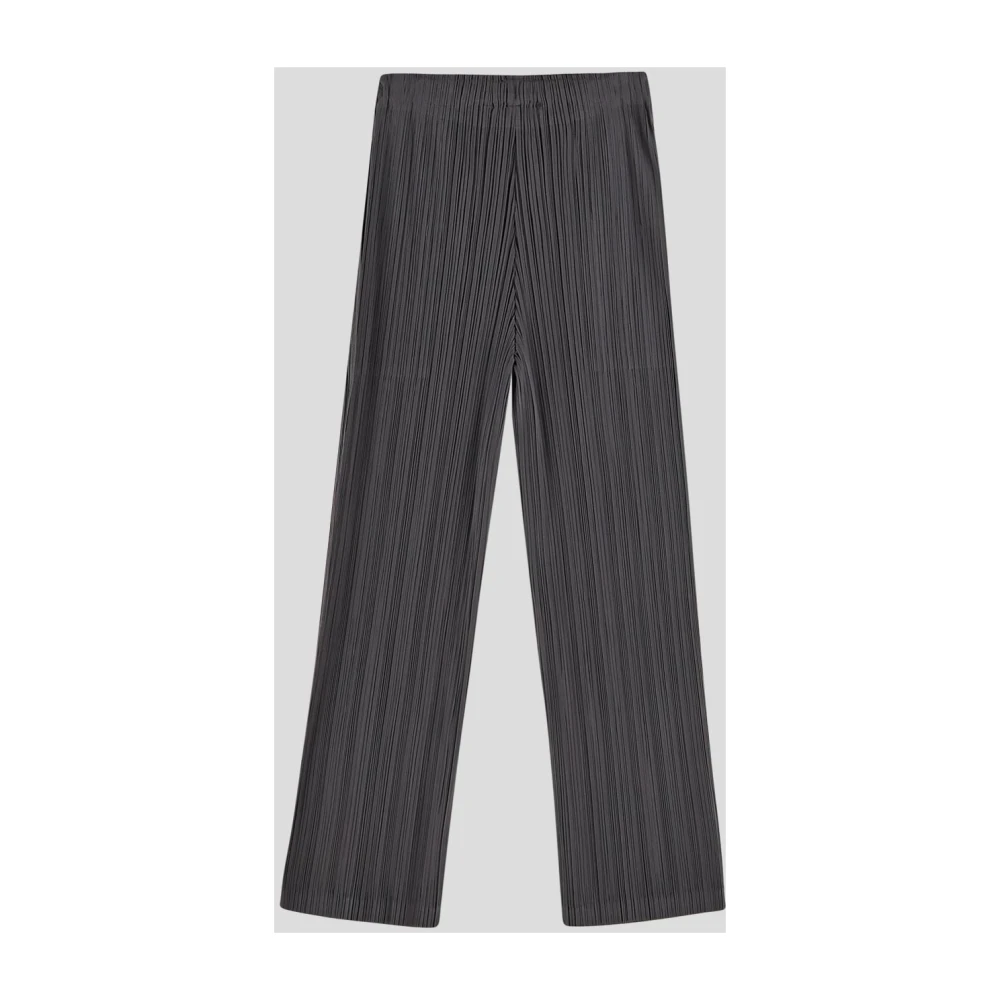 Issey Miyake Geplooide Polyesterbroek Gray Dames