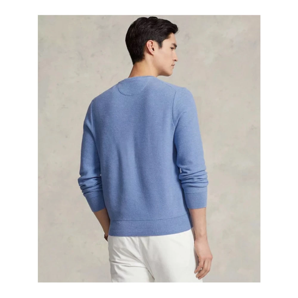 Polo Ralph Lauren Honingraat Katoenen Trui Blue Heren