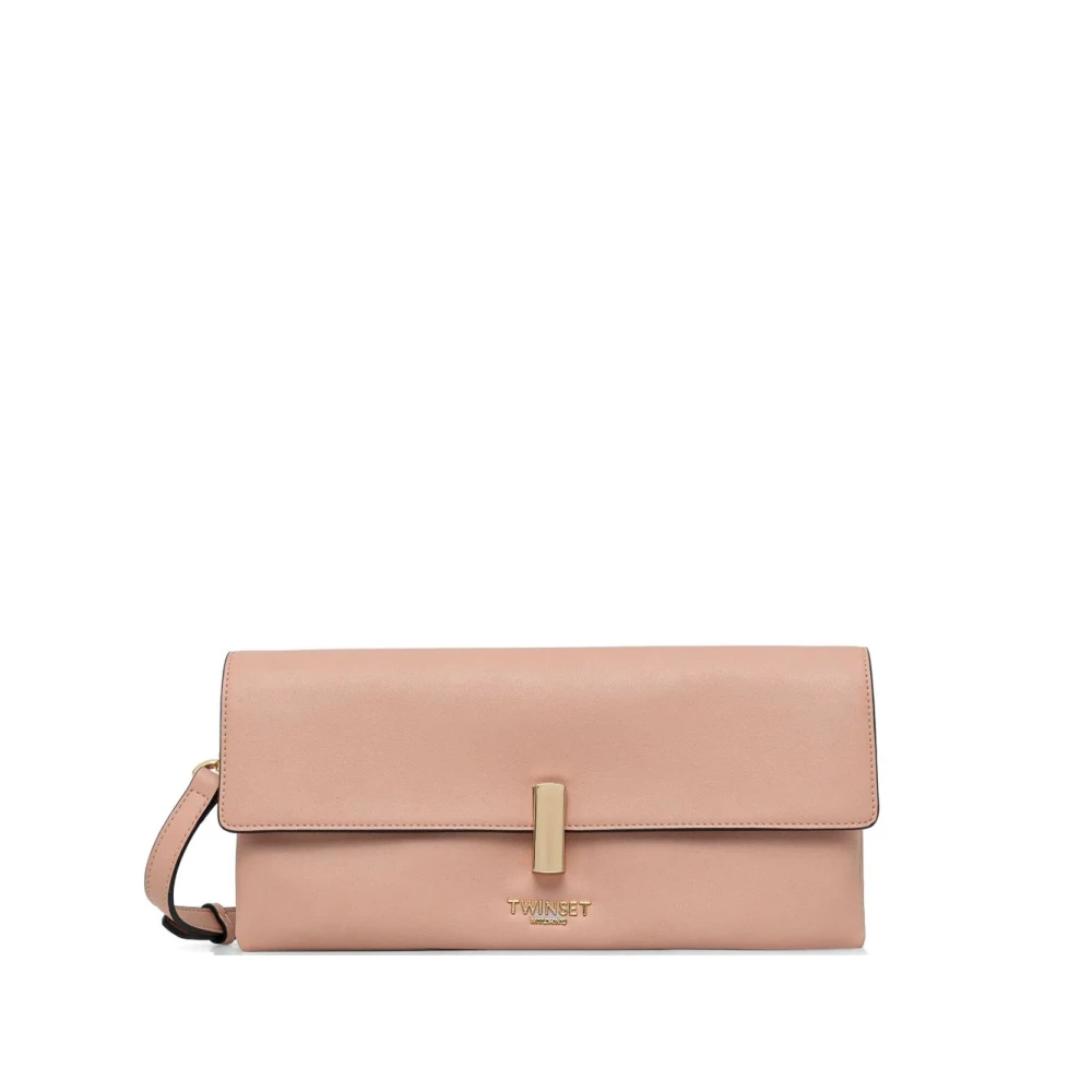 Twinset Donna Rosa - Borsa A Tracolla Con Chiusura A Fibbia Metallica - Bags - One Size - Immagine 3