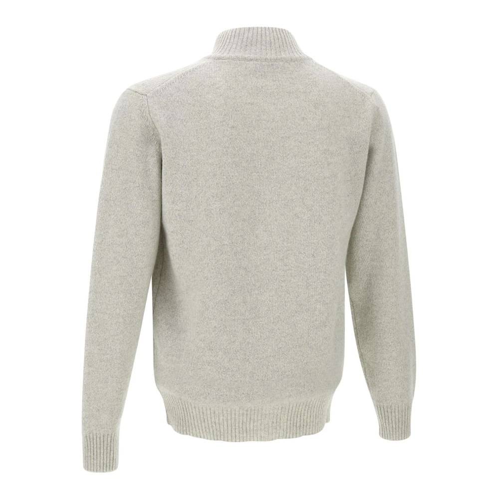Filippo De Laurentiis Wol Kasjmier Blouson Sweater Beige Heren