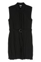 robe-midi-noire-plissee
