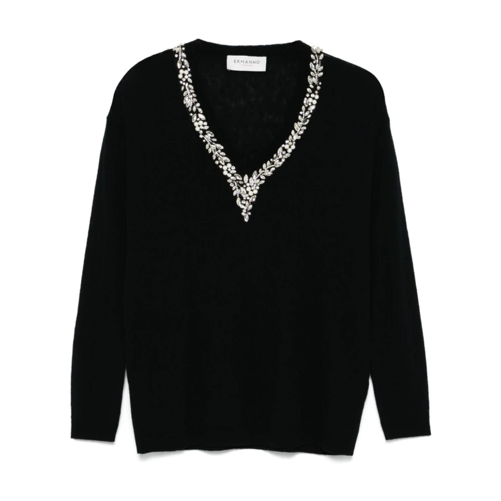 Knitwear > V-neck Knitwear - - Ermanno Scervino - Modalova