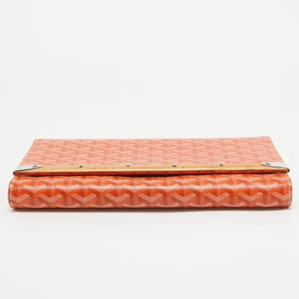 Goyard Vintage Pre-owned Leather clutches Orange Dames