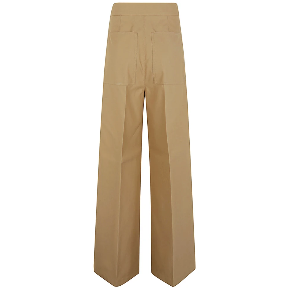 Max Mara Antidrop Canvas Broek Beige Dames