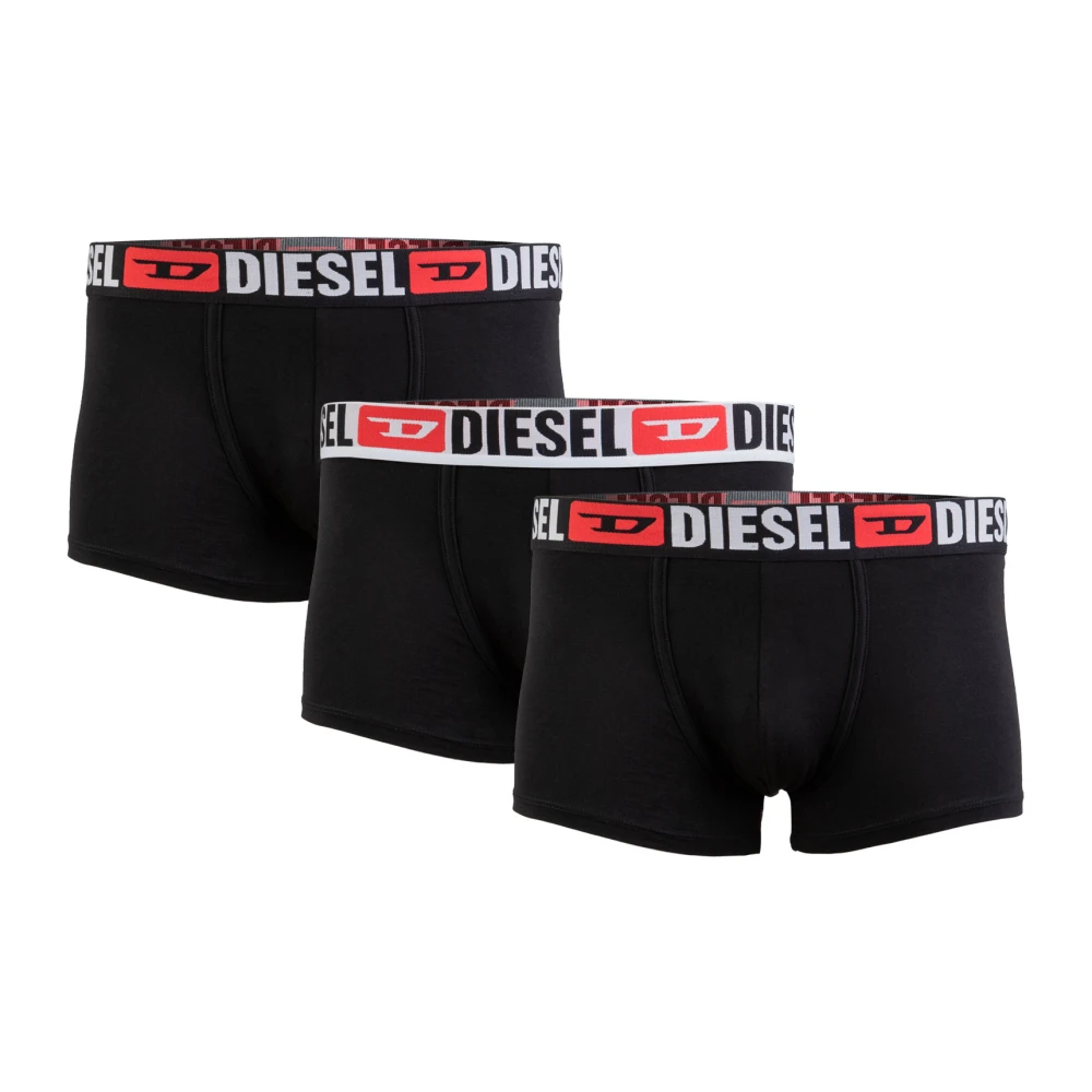 Diesel Męski Czarny Bielizna, Mężczyzna,, E Bokserki 3-Pack Czarne 2XL