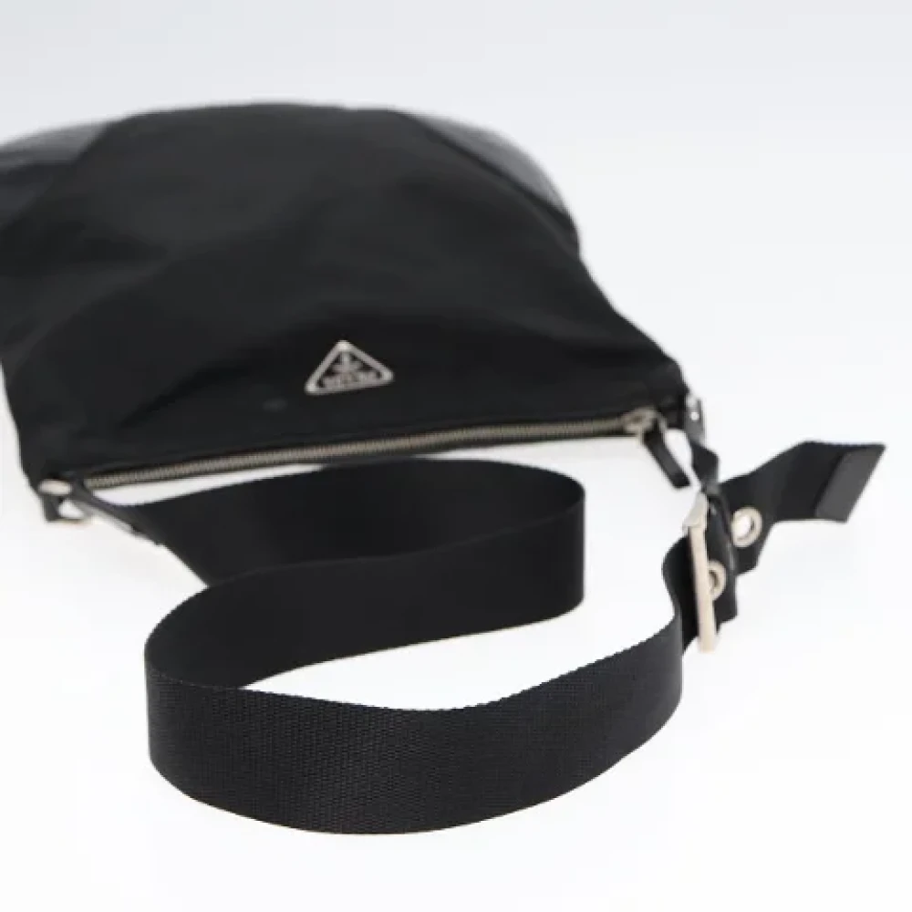 Prada Vintage Pre-owned Nylon shoulder-bags Black Dames