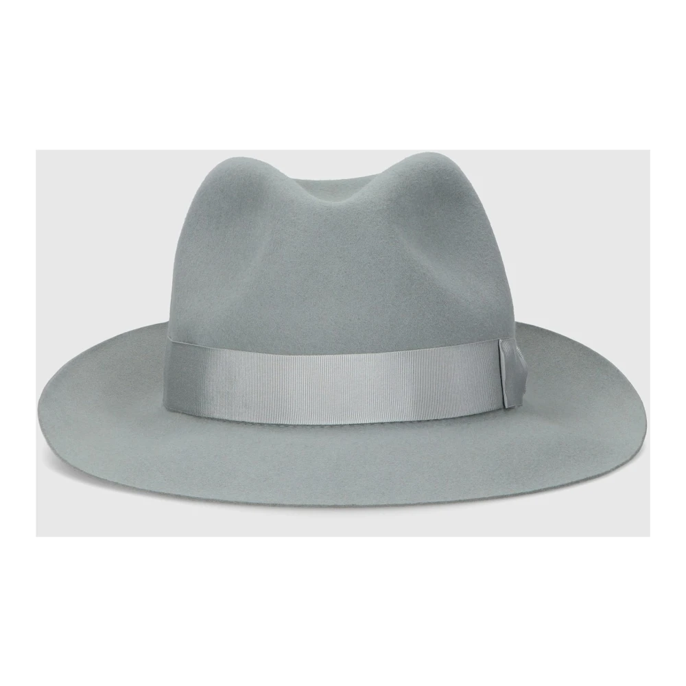Borsalino Lichtgewicht vilten hoed met grosgrain lint Gray Heren