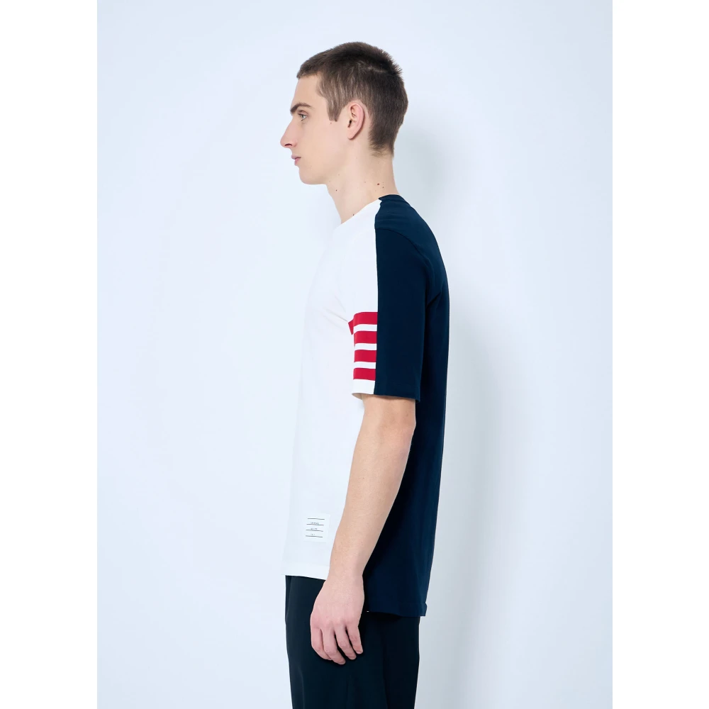 Thom Browne Contrast Four-Bars T-Shirt Multicolor Heren