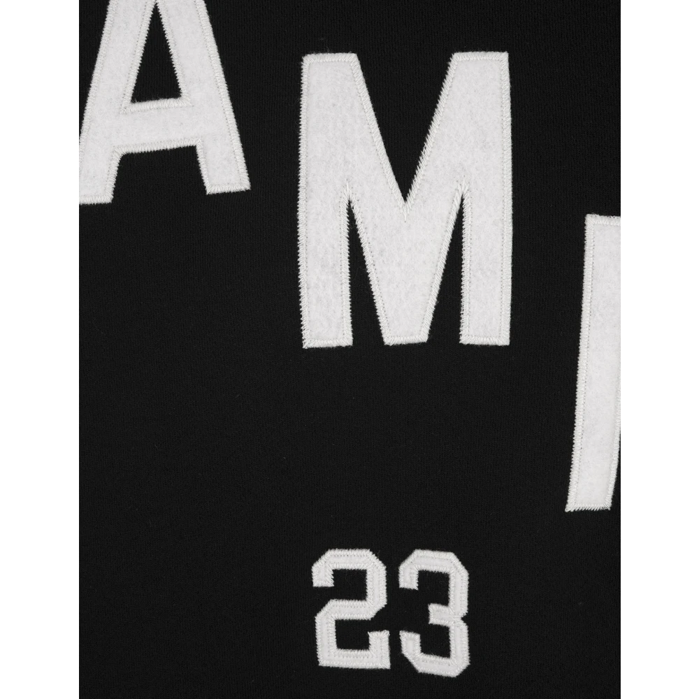 Amiri Zwart Crewneck Sweatshirt met Contrasterend Logo Black Heren