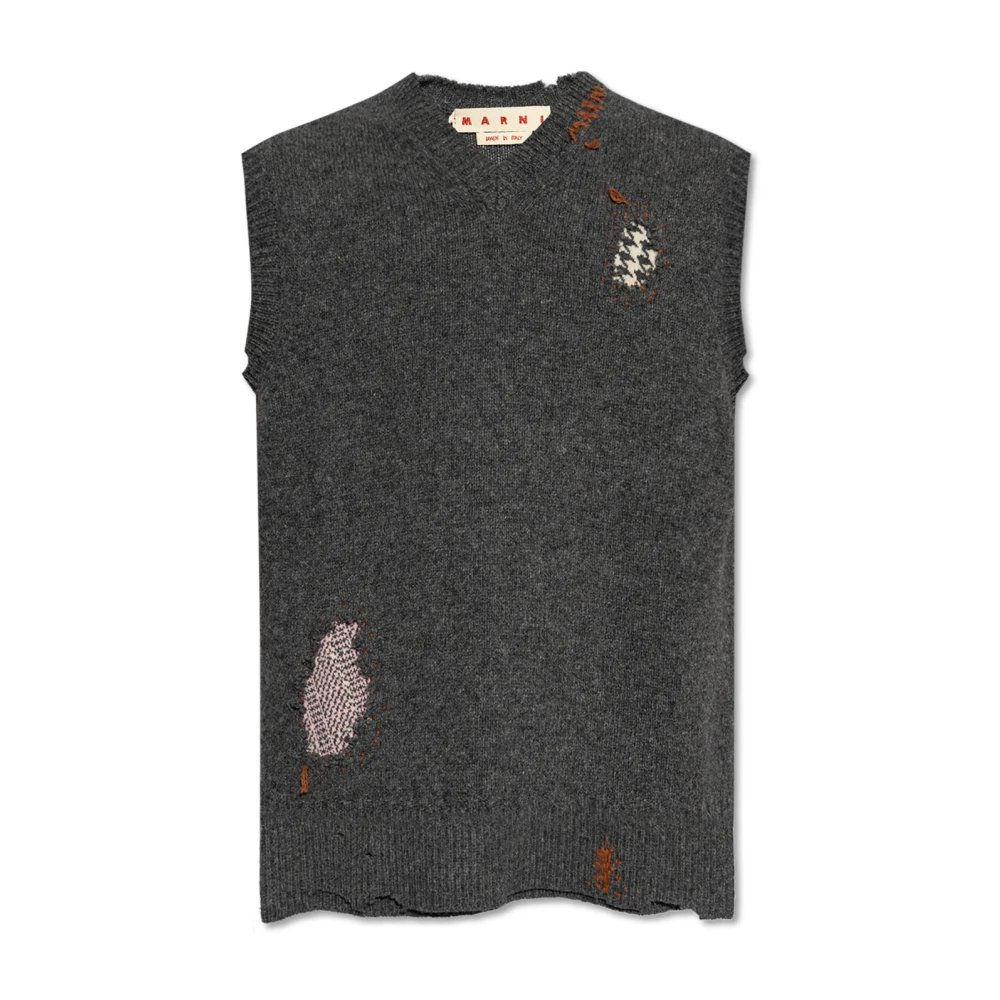 Marni Vintage effect vest Gray Heren