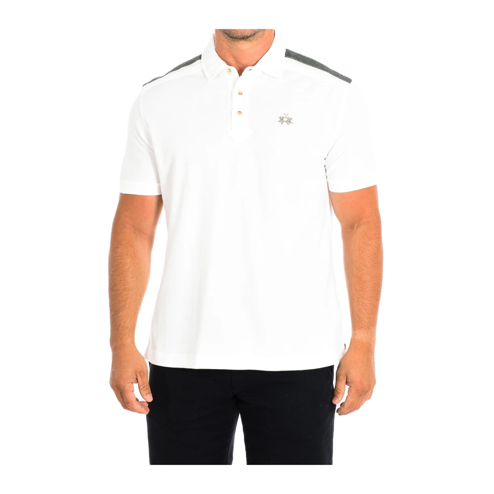 La Martina Men's White Short Sleeve Polo Shirt