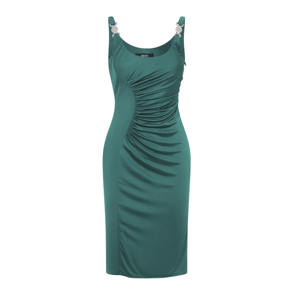 Versace Women's Green Viscose-Jersey Midi Dress