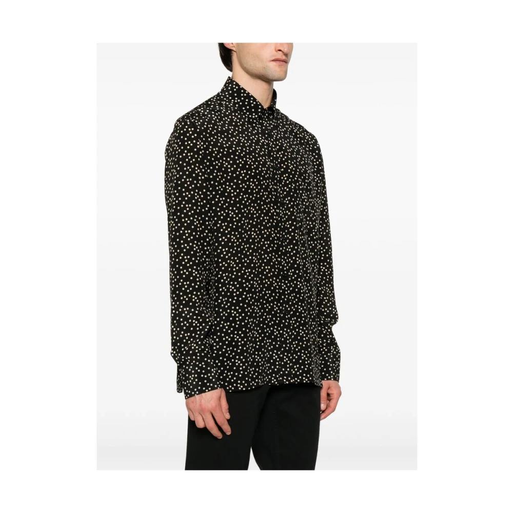 Tom Ford Zwarte Klassieke Geknoopte Overhemd Black Heren