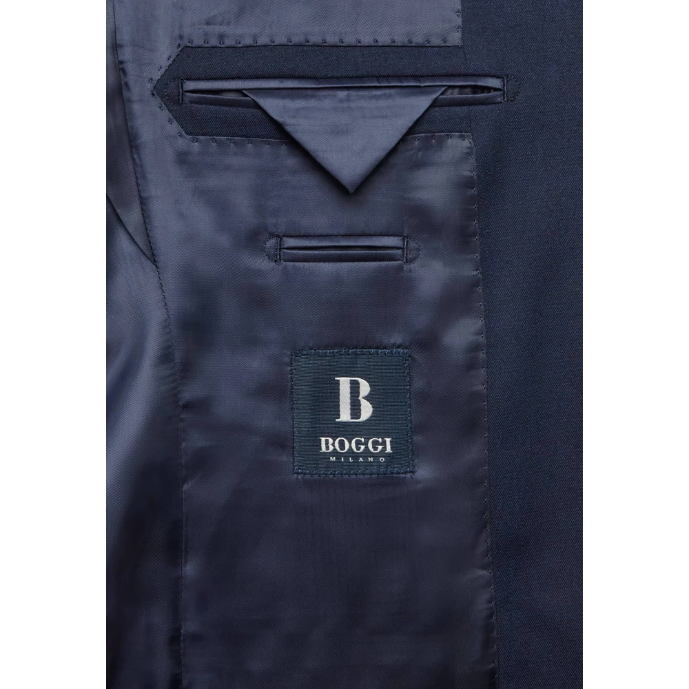 Boggi Milano Wol Stretch Pak Anversa Blue Heren