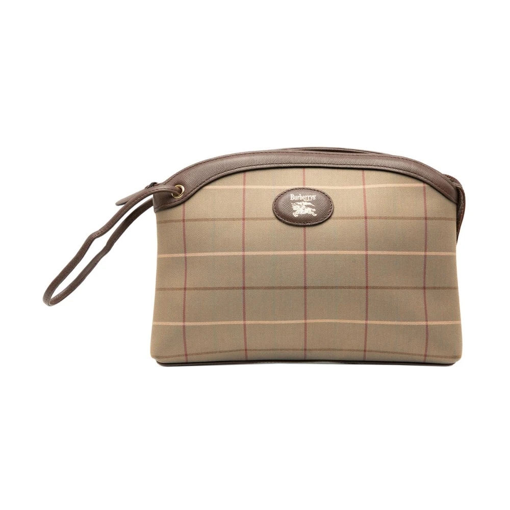 Burberry Vintage Women's Brown Pre-Owned Checkered Clutch
