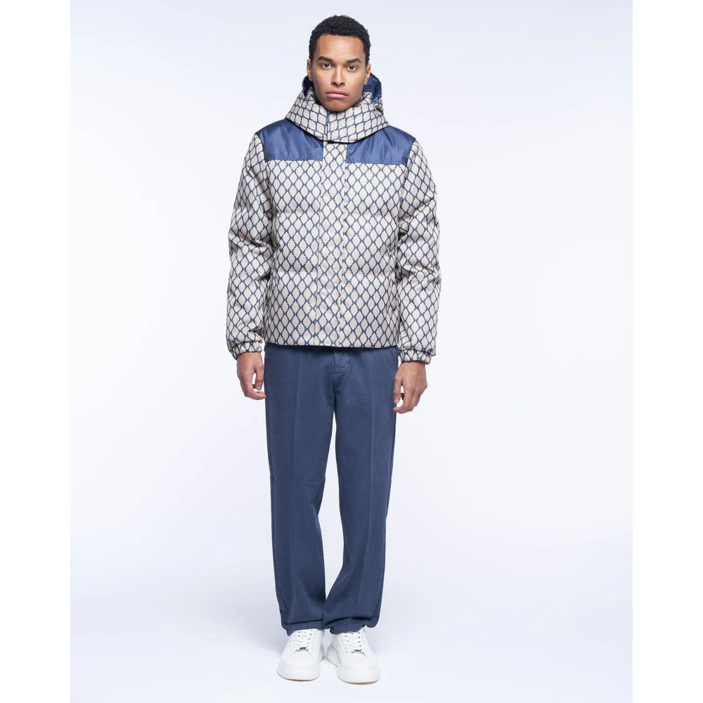 John Richmond Gewatteerde jas met capuchon Multicolor Heren