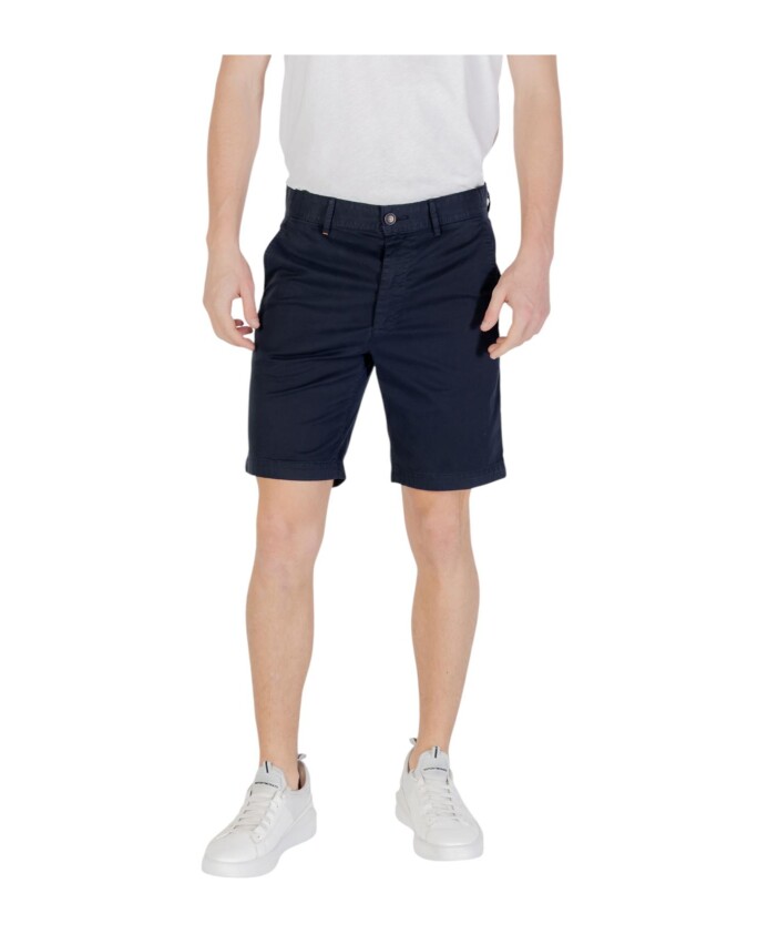 shorts-en-melange-de-coton-a-motif-uni