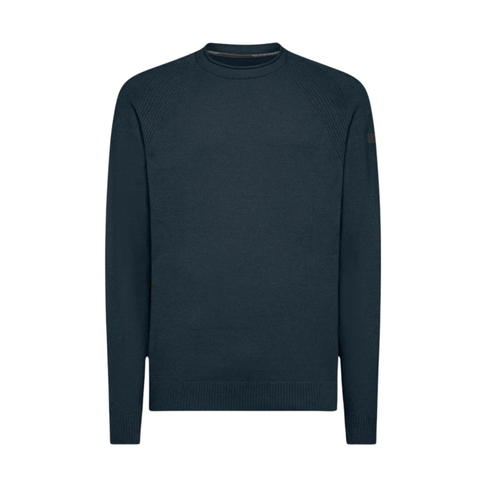 RRD Blauwe Velvet Ronde Hals Sweater Blue Heren
