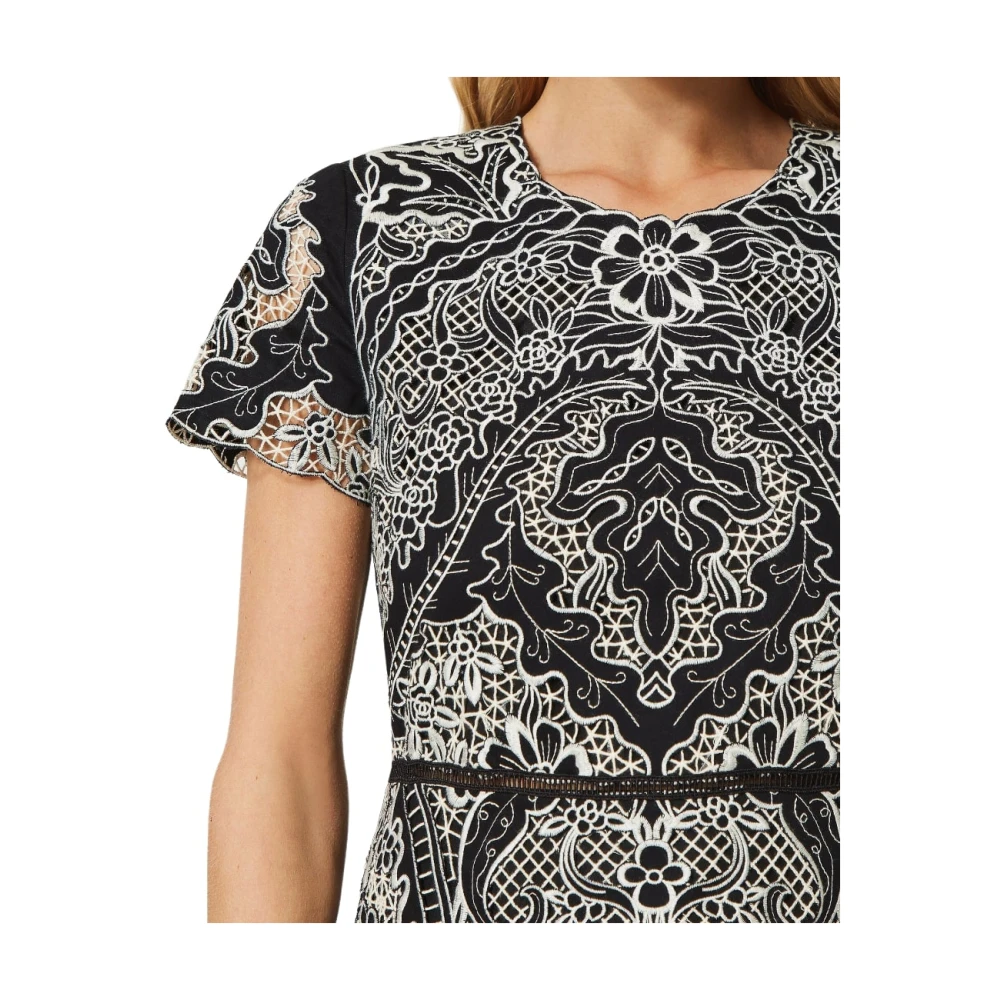 Twinset Korte Jurk Black Dames